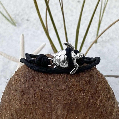 Black Rope Silver Sea Turtle BraceletPink tiful of LOVE