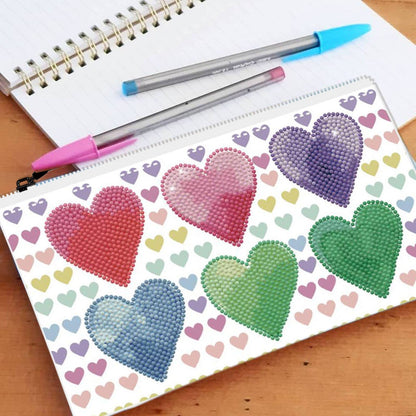 DIAMOND DOTZ® - Love Hearts Zipper Pouch