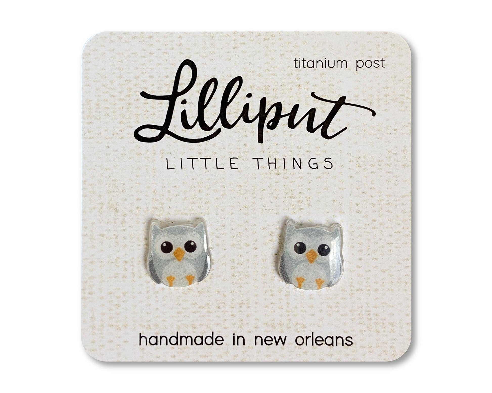 Owl Stud Earrings; super cute vibrant ink on clear acrylicPink tiful of LOVE