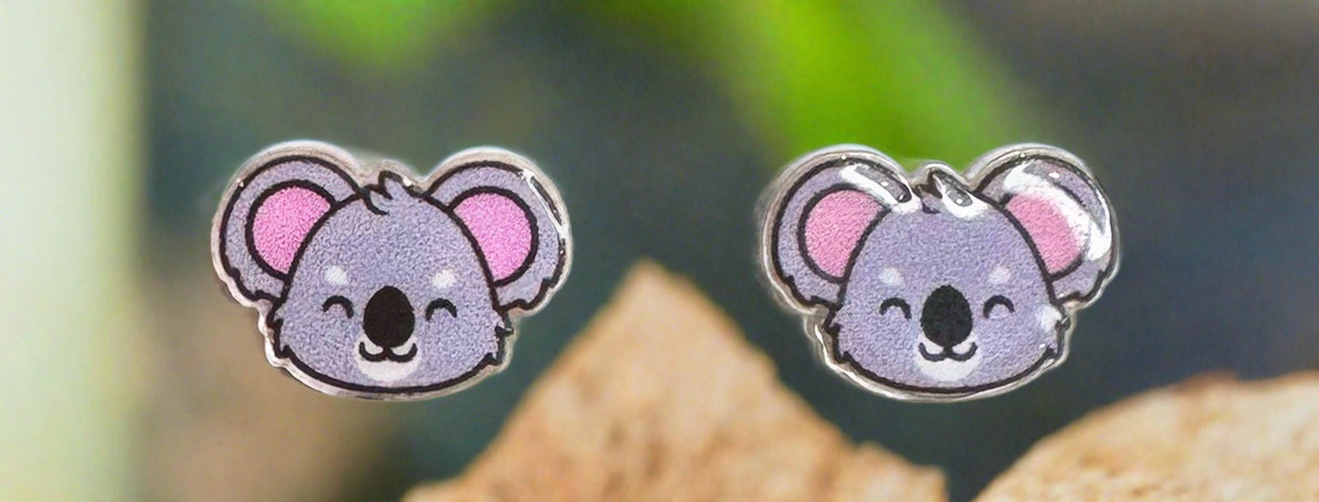 Koala Stud Earrings; adorable and playful charmPink tiful of LOVE