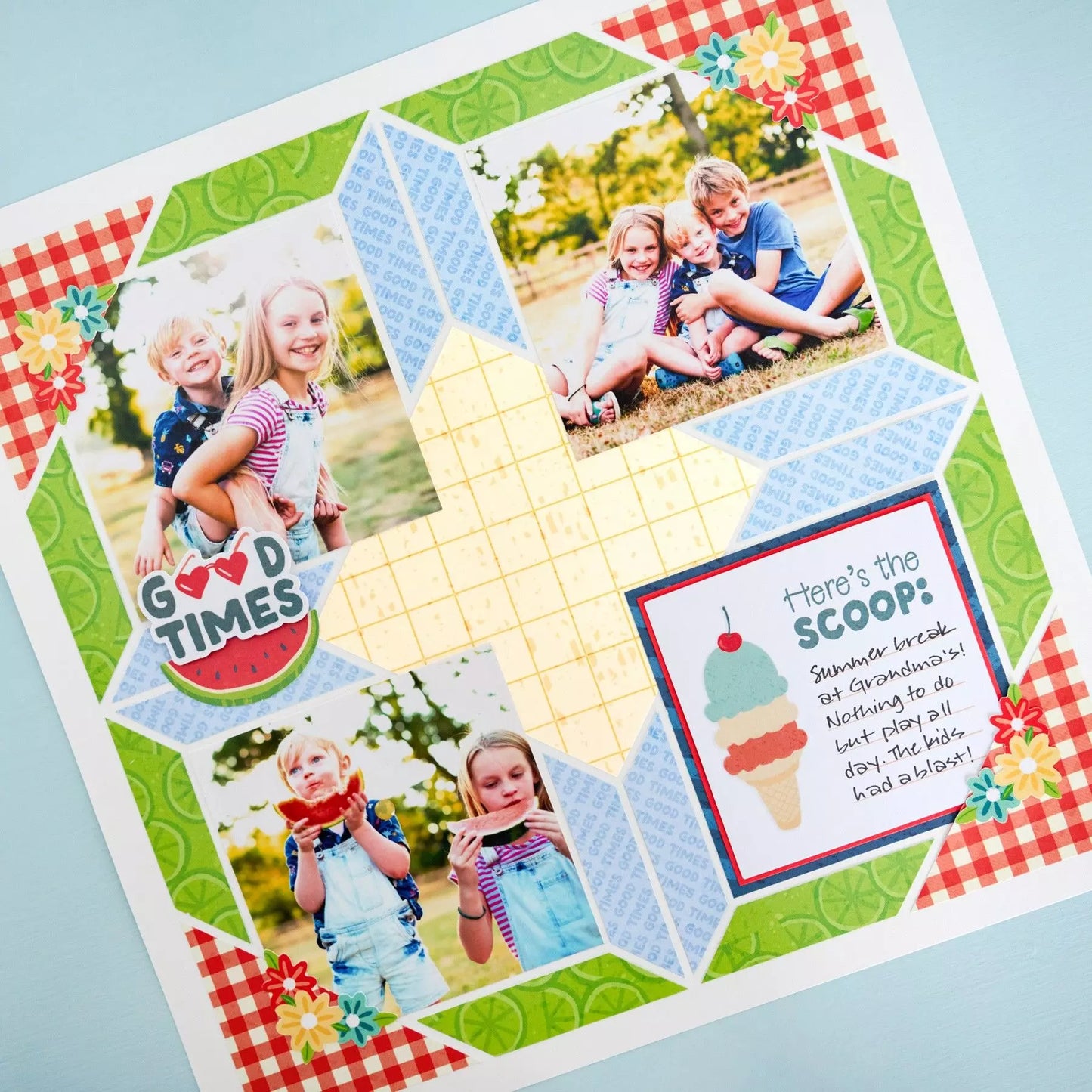 Creative Memories Diamond Kite Recipe TemplatePink tiful of LOVE
