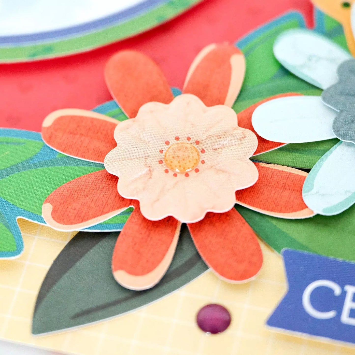 Creative Memories Orange Floral Essential Embellishments