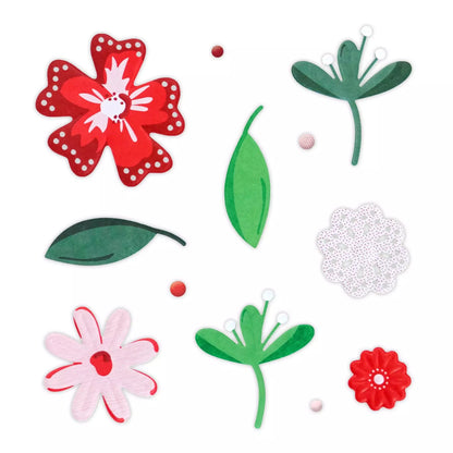 Creative Memories Red Floral Essential Embellishments
