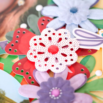 Creative Memories Red Floral Essential Embellishments