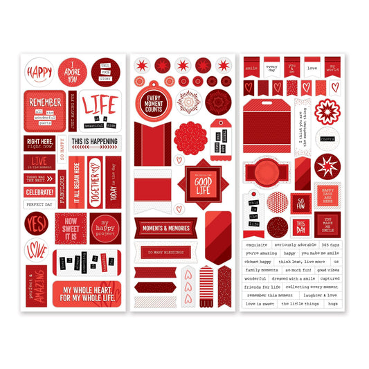 Creative Memories Totally Tonal Red Stickers (3/pk)Pink tiful of LOVE
