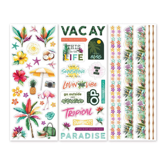Tropical Garden Stickers (3/pk)
