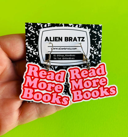 Read More Books Wire Earrings
