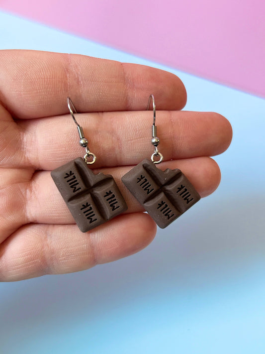 Chocolate Bar Wire Earrings