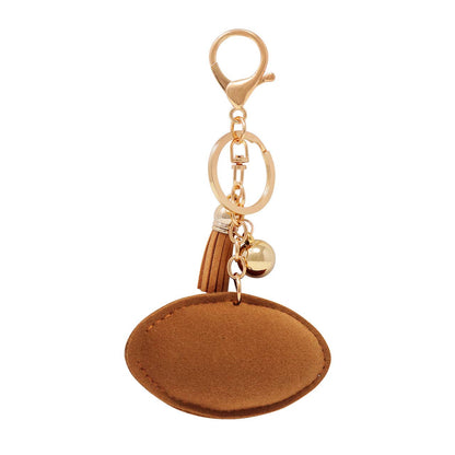 Bling Crystal Brown Football Key Chain