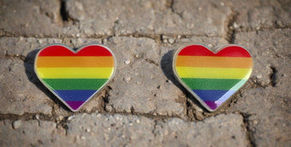 Rainbow Heart Stud EarringsPink tiful of LOVE