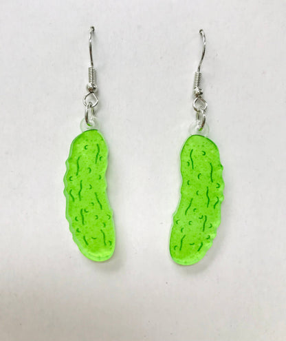 Pickle Acrylic Dangle Earrings