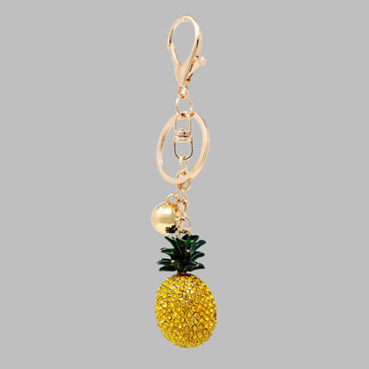 Bling Crystal Pineapple Key Chain