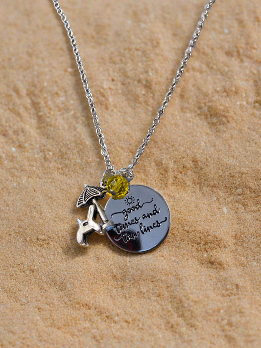 &amp;quot;Good times and Tan lines&amp;quot; pendant on a Silver ChainPink tiful of LOVE