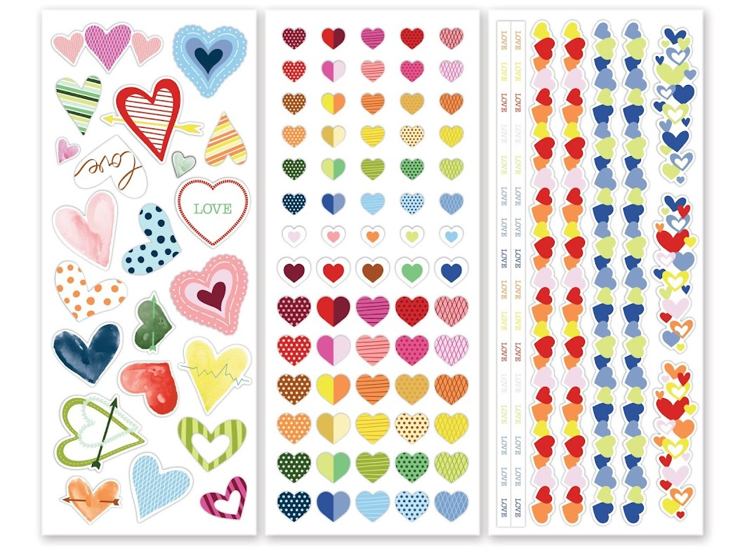 Creative Memories Vivid Melodies Heart Stickers