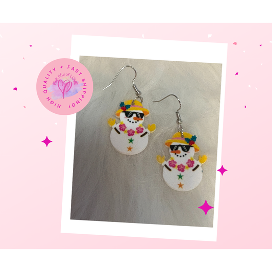 Christmas in July Collection-Snowman Wire Earrings