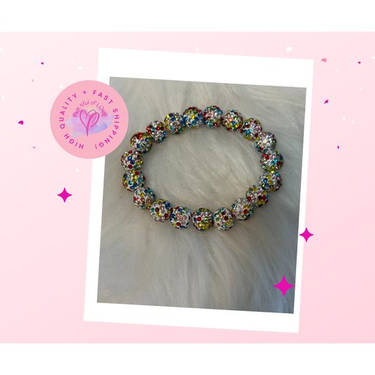 Rhinestone Beaded Stretch Bracelet (Copy)