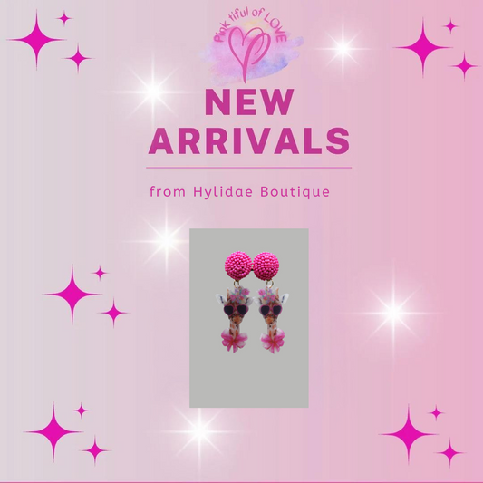 Giraffe in Pink Glasses Earrings