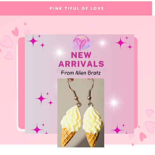 Vanilla Ice Cream wire Earrings
