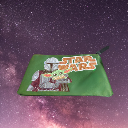 Galaxy-Inspired Character Zippered Pouch — Diamond Art Design