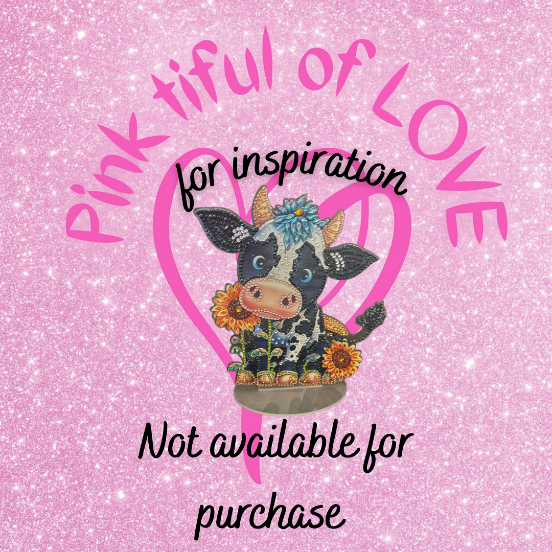 ✨ Diamond Art Home Décor – Sunflower Cow Freestanding Sparkle Piece