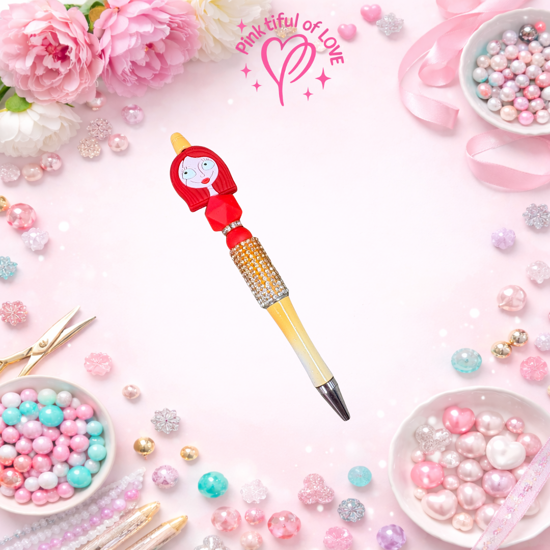 Sally Beadable Pen – Nightmare Before Christmas Inspired Rhinestone Ink Pen