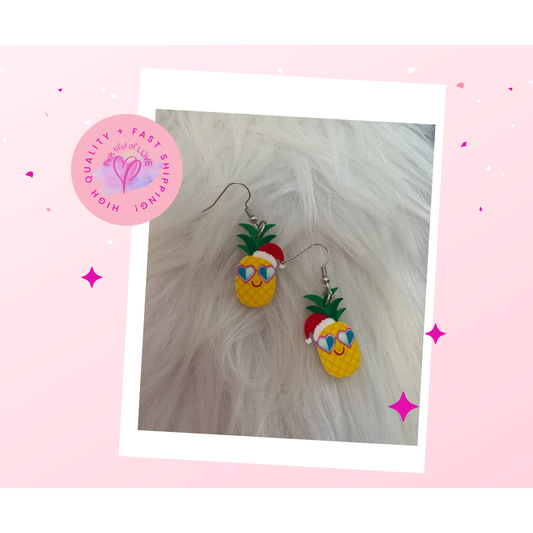 Christmas in July Collection-Pineapple Wire Earrings (Copy)
