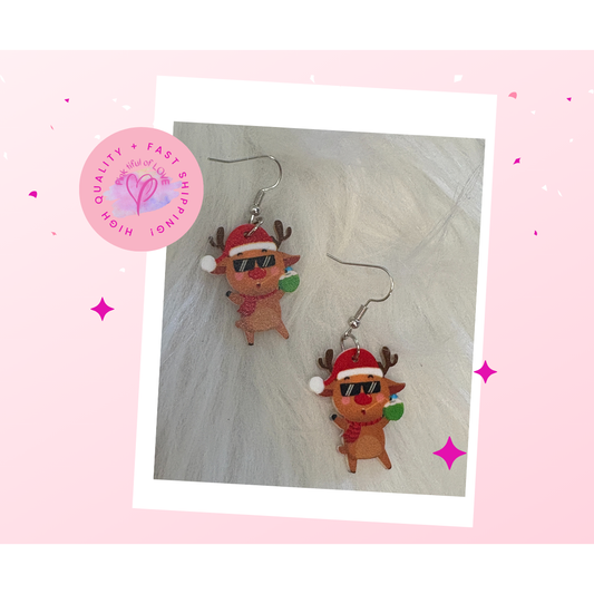 Christmas in July Collection-Rudolph Wire Earrings
