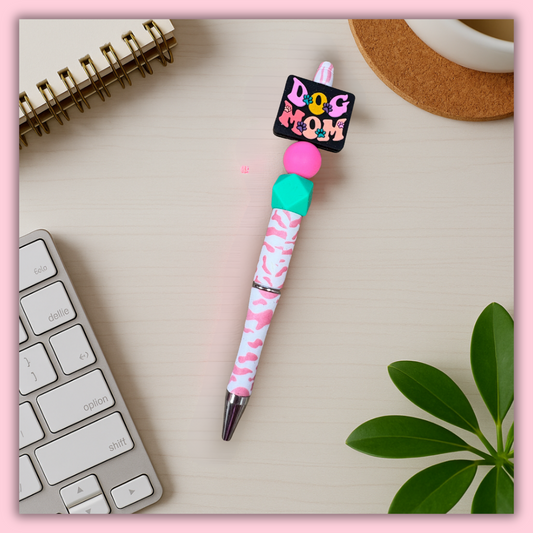Dog Mom Beadable Pen – Pink Camo Edition