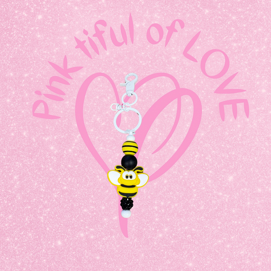 Buzzing Bee Beaded Keychain
