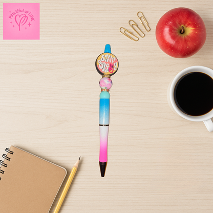 Stay Groovy Beadable Pen – Retro Vibes with a Modern Twist