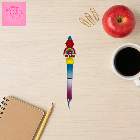 🌈 Be Kind Rainbow Beadable Pen
