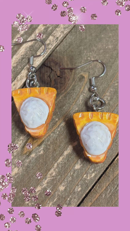 Pumpkin Pie Dangle Earrings – Sweet and Festive Resin Jewelry