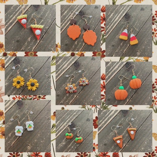 Thanksgiving COLLECTION Wire Earrings (9 to choose from)