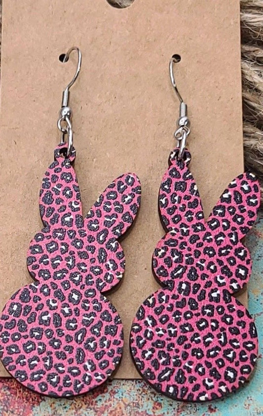 Pink Leopard Bunny EarringsPink tiful of LOVE