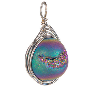 Agate Sphere Pendant on a Silver chain NecklacePink tiful of LOVE