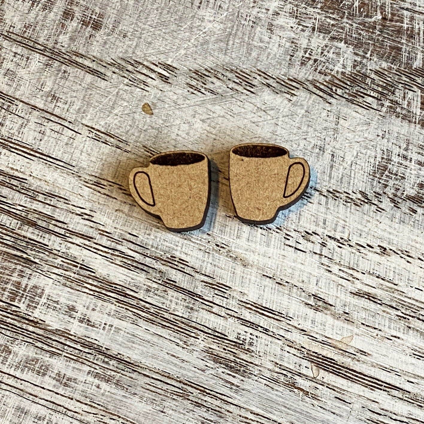 Coffee Mug Stud earringsPink tiful of LOVE