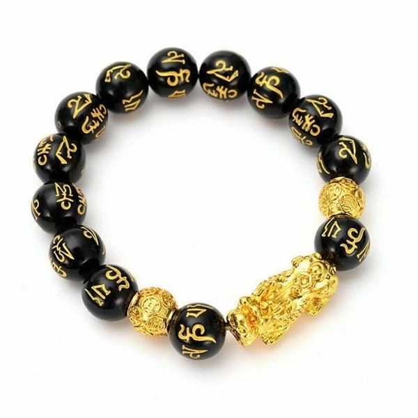 Feng Shui Obsidian Stone Bracelet