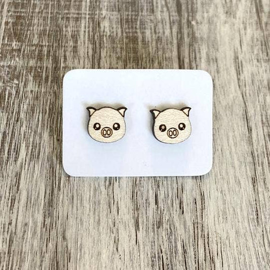 Pig Face Stud EarringsPink tiful of LOVE