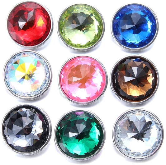 Ginger Snaps - Crystal Glass Facets- 9 colors to choose 18-20mm SnapsPink tiful of LOVE