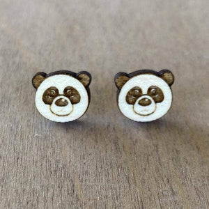 Panda stud earrings