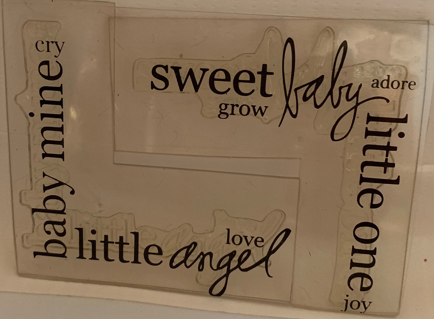 Heidi Swapp Clear Corner StampsPink tiful of LOVE