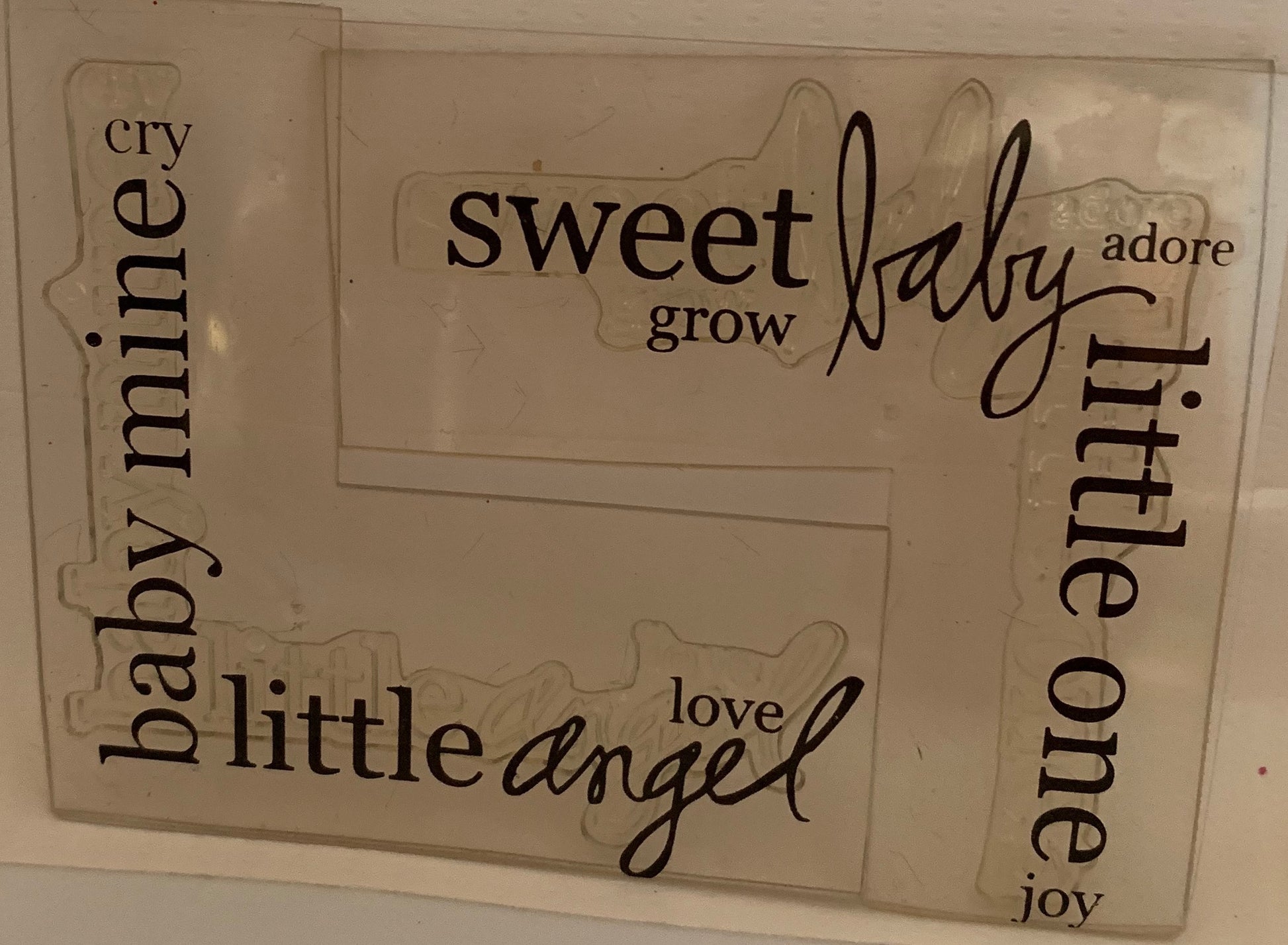 Heidi Swapp Clear Corner StampsPink tiful of LOVE