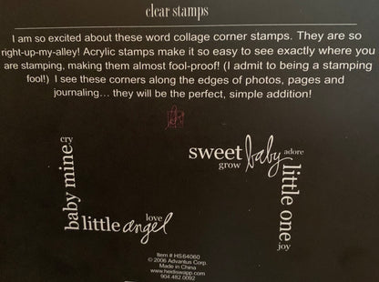 Heidi Swapp Clear Corner StampsPink tiful of LOVE