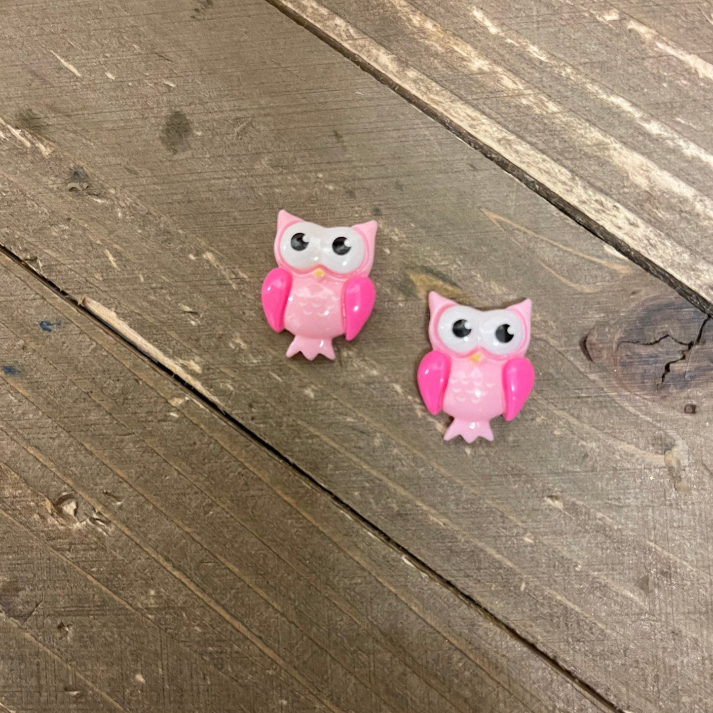 Owls in Pastel colors  Stud  Earrings (3 colors to choose from)