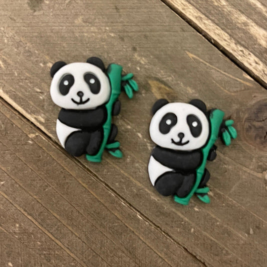 Bamboo Panda Bear Stud EarringsPink tiful of LOVE