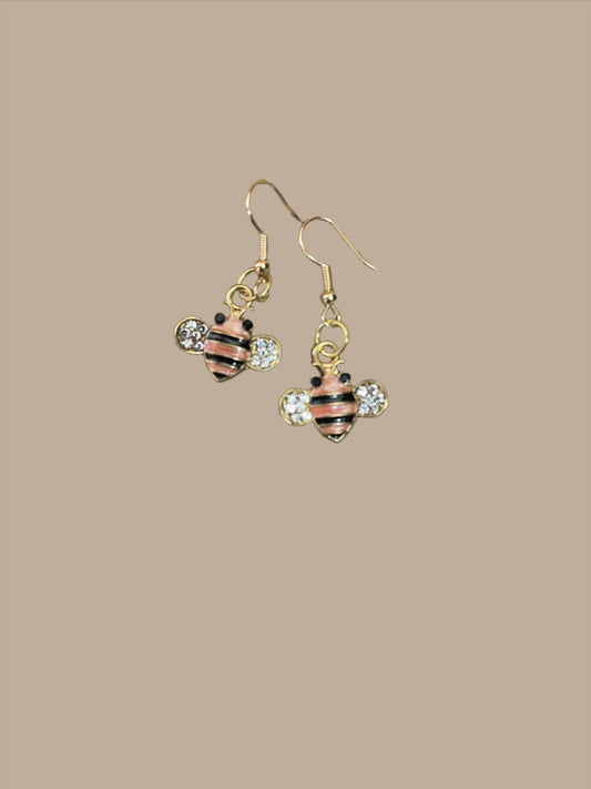 Bumble Bee charm wire earringsPink tiful of LOVE
