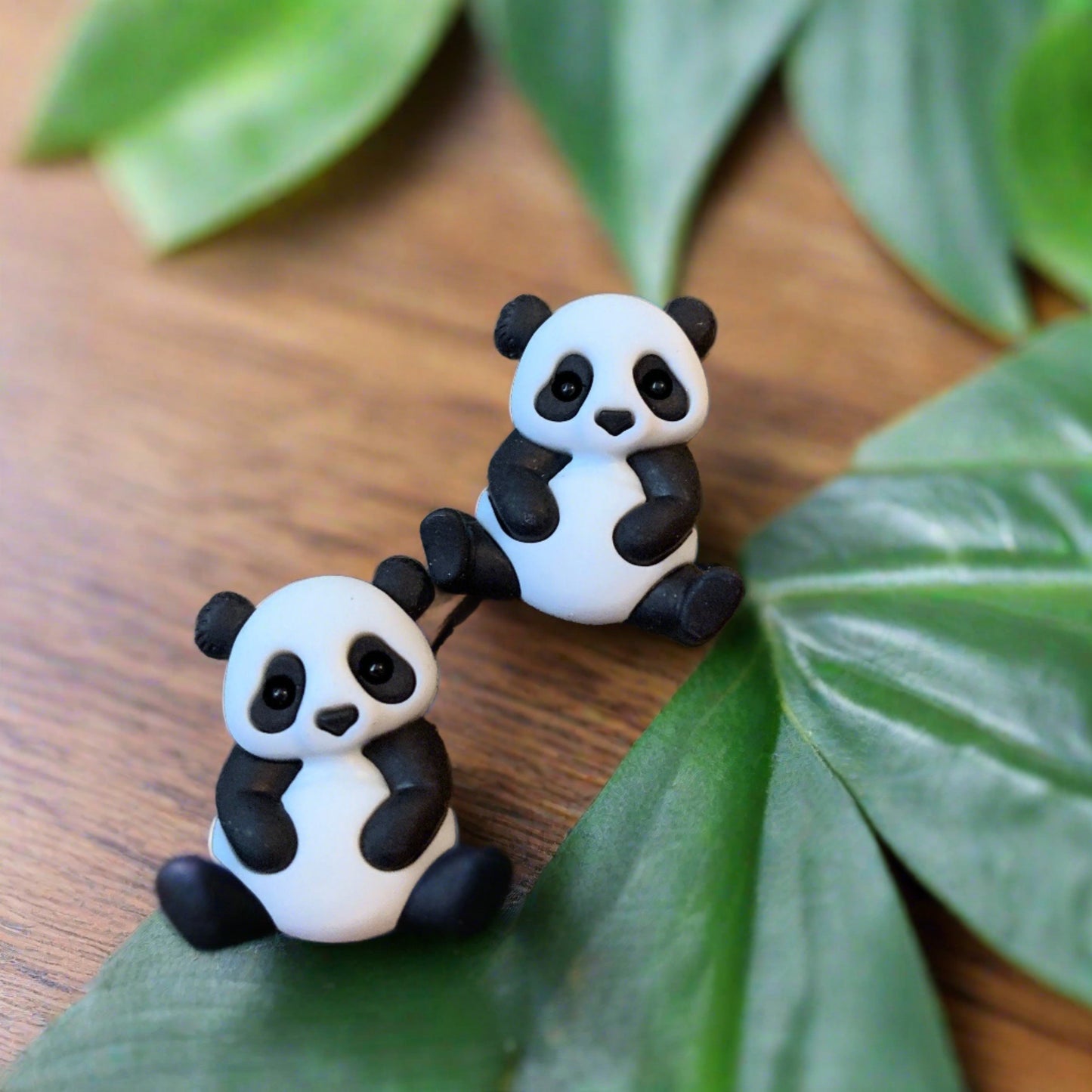 Unique and Adorable Panda sitting Earrings