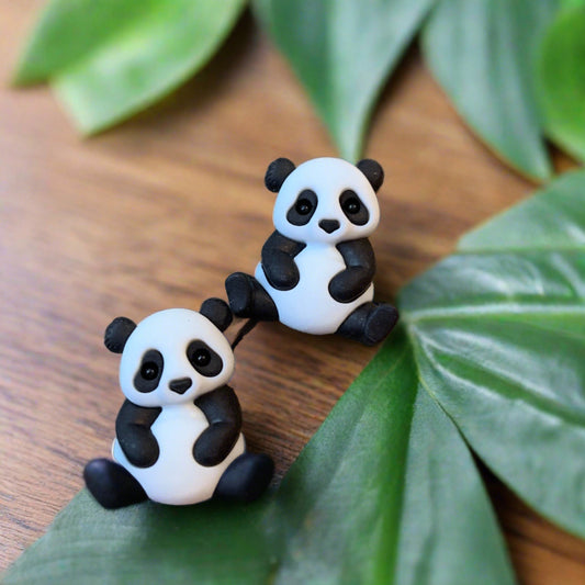 Unique and Adorable Panda sitting EarringsPink tiful of LOVE