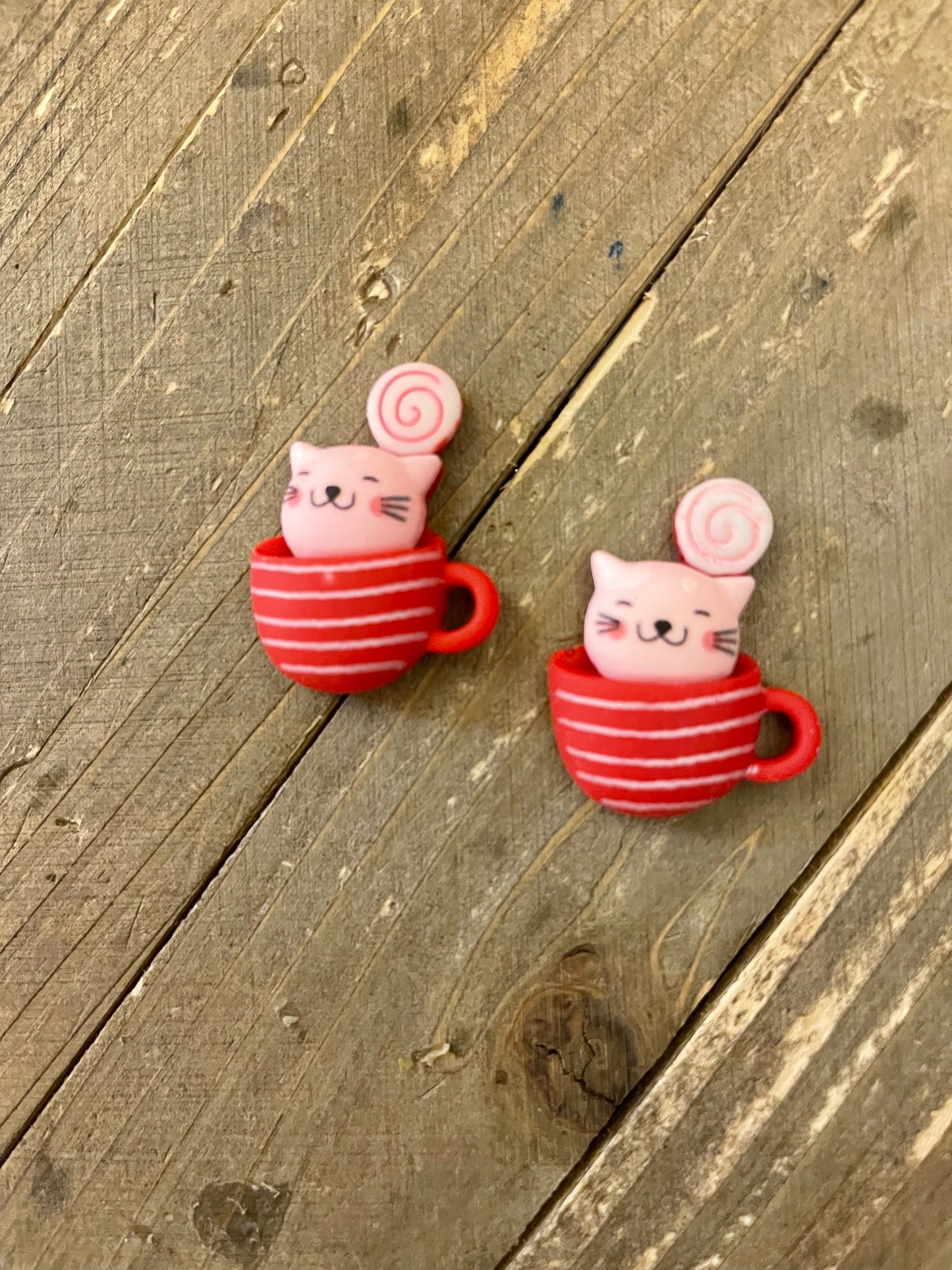 Kitty Cups Stud earrings(3 to choose)