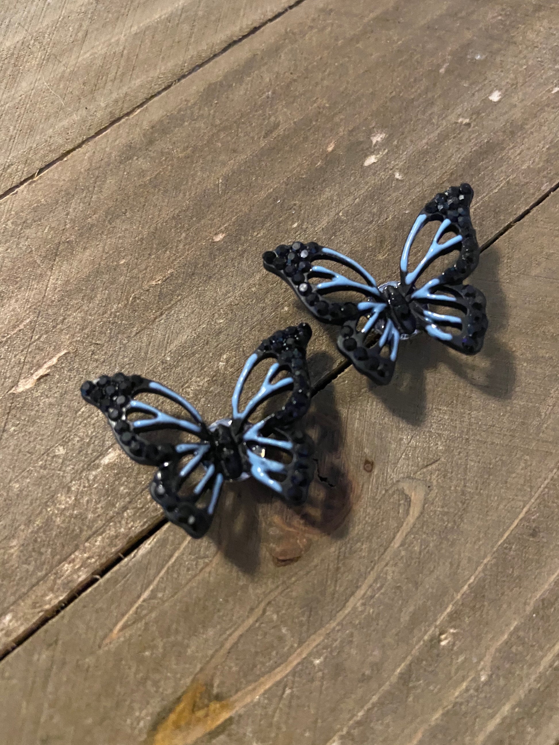 Black with Blue Butterfly Post EarringsPink tiful of LOVE